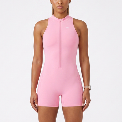 616 Muse Quarter-Zip Romper