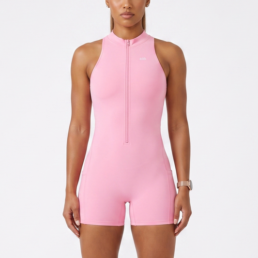 616 Muse Quarter-Zip Romper
