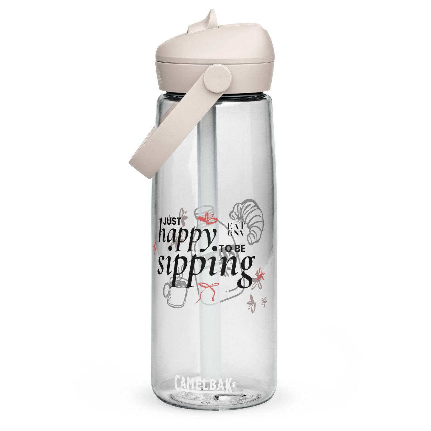 EATGNV Just Happy To Be Sipping Water Bottle