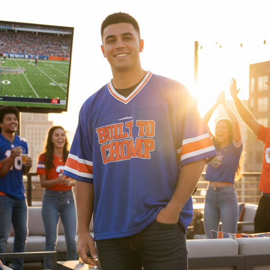 EATGNV Built To Chomp Boxy Football Jersey