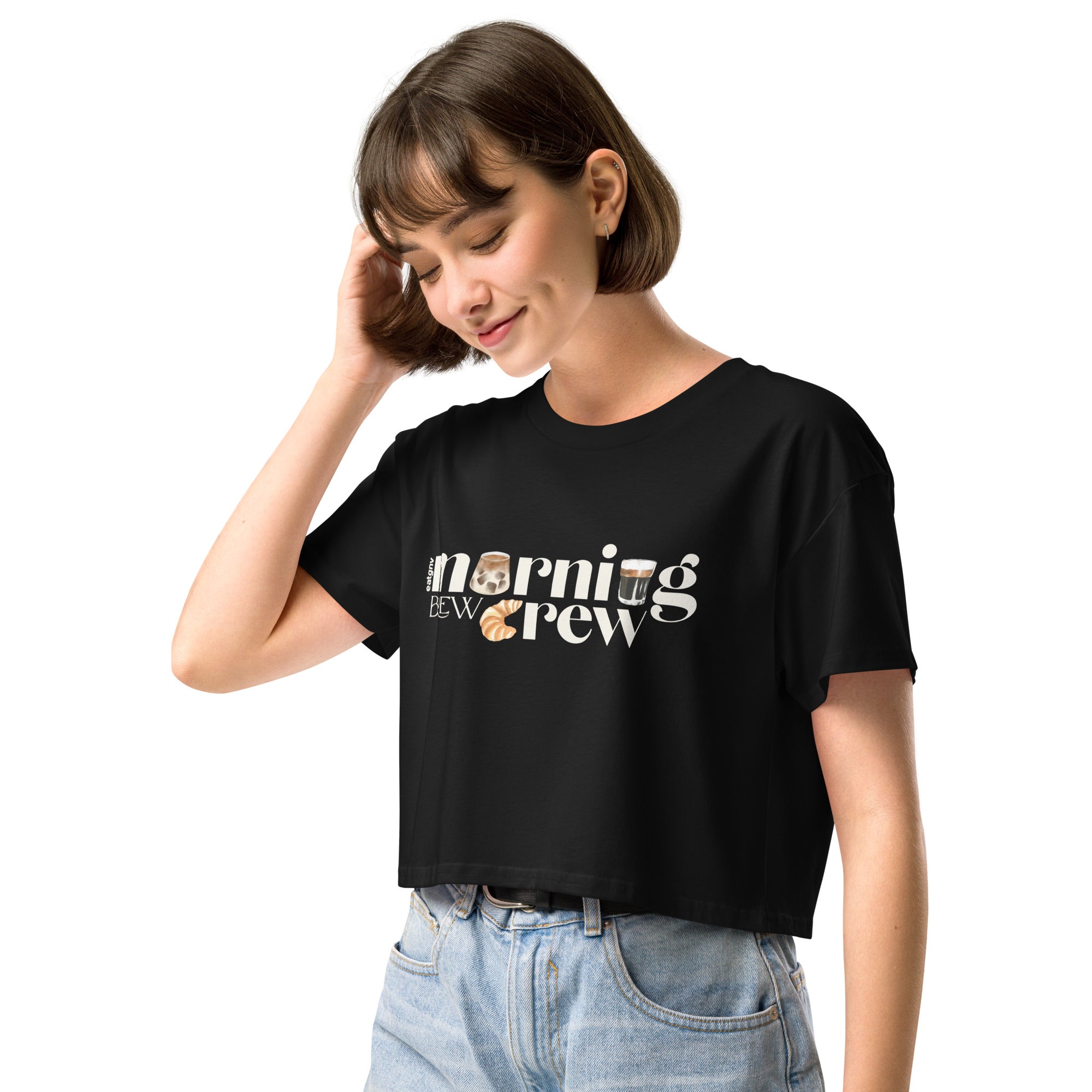 Morning Brew Crew' Cropped Tee – EATGNV